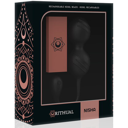 RITHUAL - NISHA SFERE KEGEL VIBRANTI RICARICABILI NERE - RITHUAL | Lingerie Harness Boutique