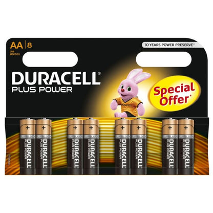 DURACELL - PLUS POWER AA LR6 8UNIT BATTERY