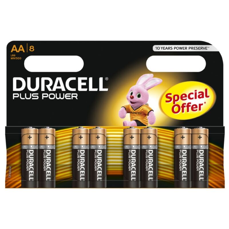 DURACELL - BATTERIA PLUS POWER AA LR6 8UNIT - DURACELL | Lingerie Harness Boutique