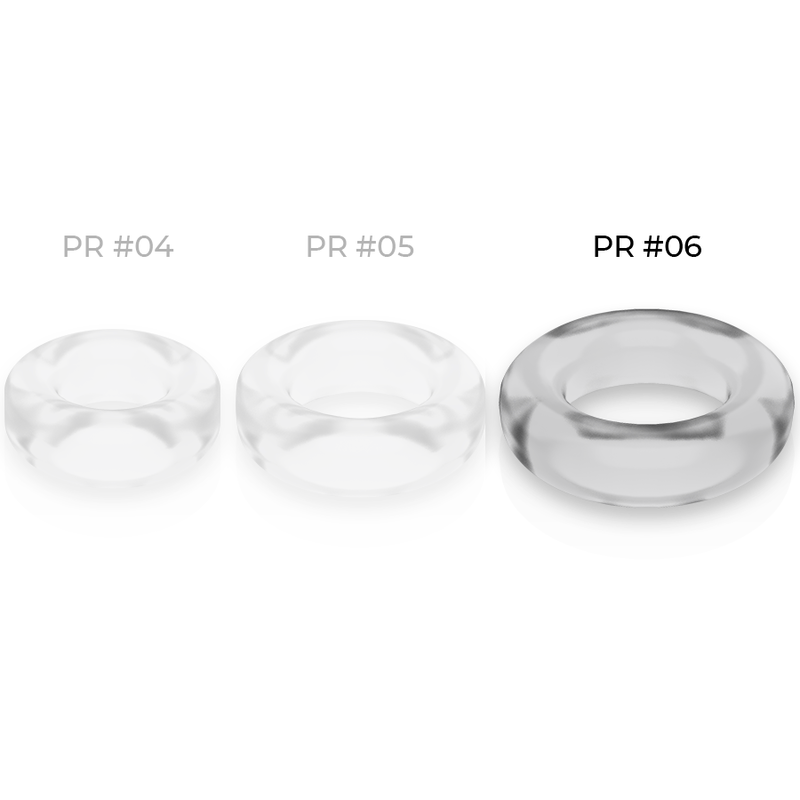 POWERING - SUPER FLEXIBLE AND RESISTANT COCK RING 5.5 CM PR06 TRANSPARENT