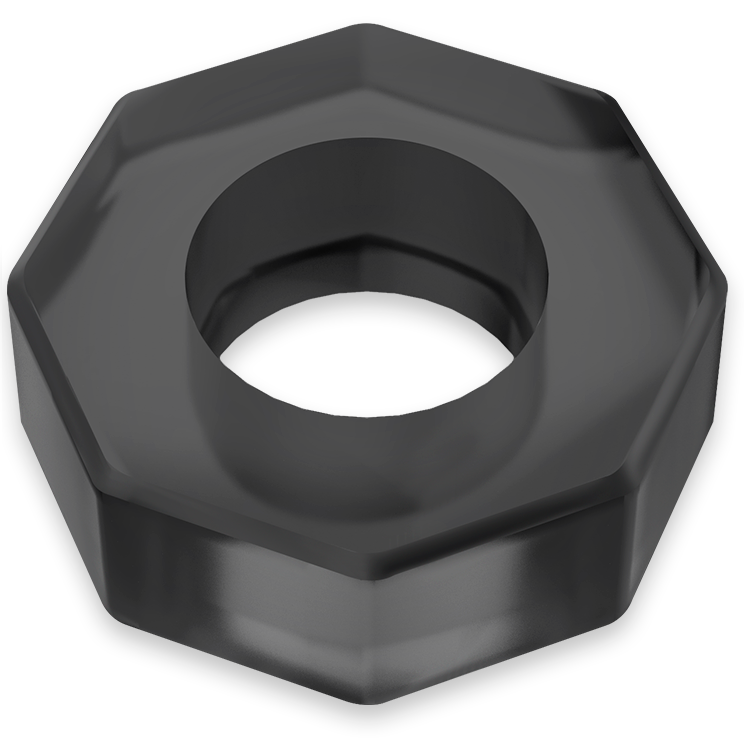 POWERING - SUPER FLEXIBLE AND RESISTANT COCK RING 5CM PR10 BLACK