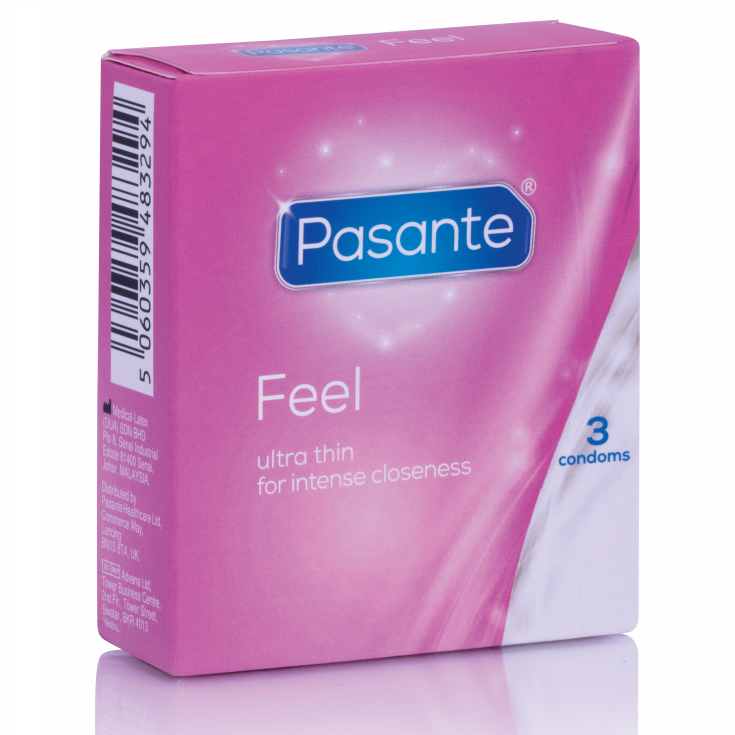 PASANTE - ULTRA THIN SENSITIVE CONDOMS 3 UNITS