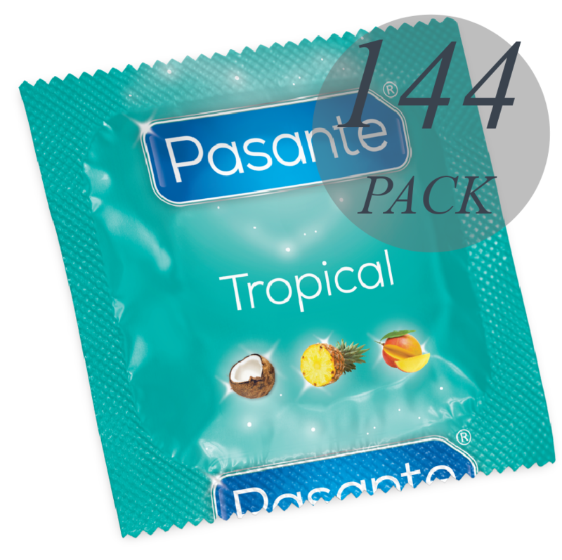 PASANTE - TROPICAL FLAVOURS CONDOMS 144 UNITS