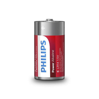 PHILIPS - POWER ALKALINE BATTERY C LR14 BLISTER * 2