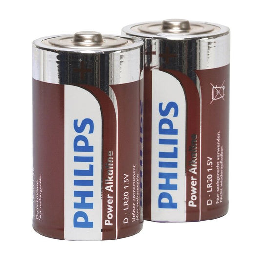 PHILIPS - POWER ALKALINE PILA D LR20 BLISTER * 2 - PHILLIPS | Lingerie Harness Boutique