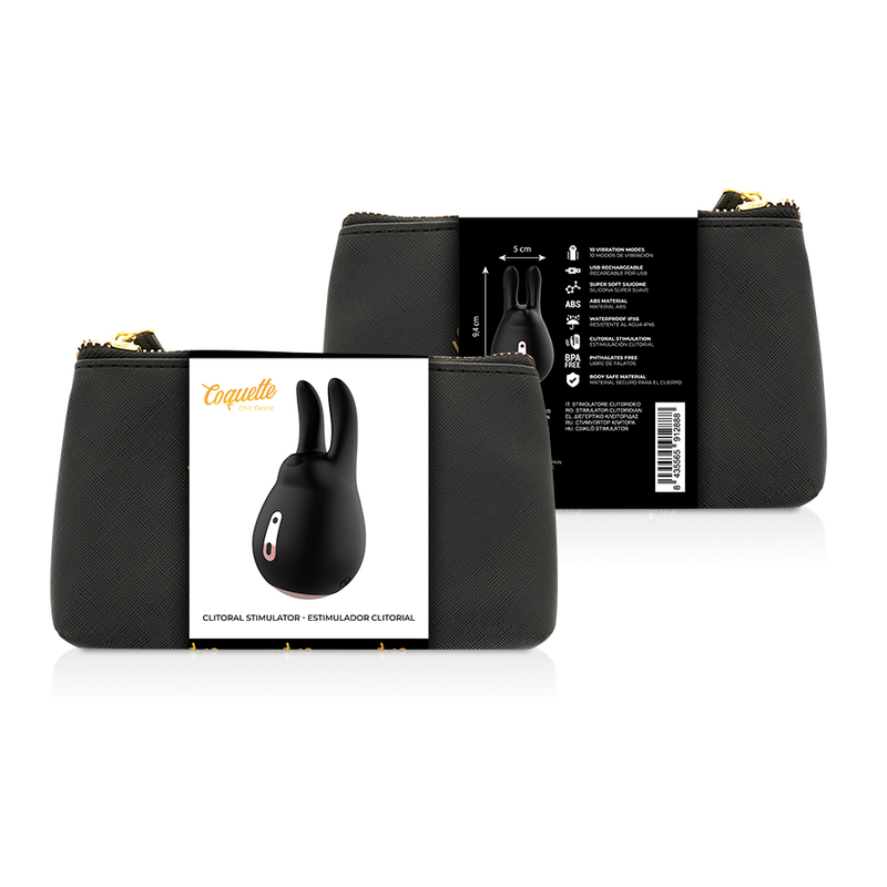 COQUETTE CHIC DESIRE - STIMOLATORE CLITORIALE NERO/ORO - COQUETTE TOYS | Lingerie Harness Boutique