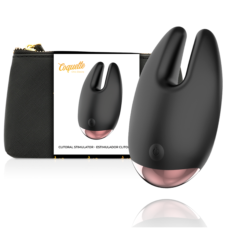 COQUETTE CHIC DESIRE - STIMOLATORE CLITORIALE NERO/ORO - COQUETTE TOYS | Lingerie Harness Boutique