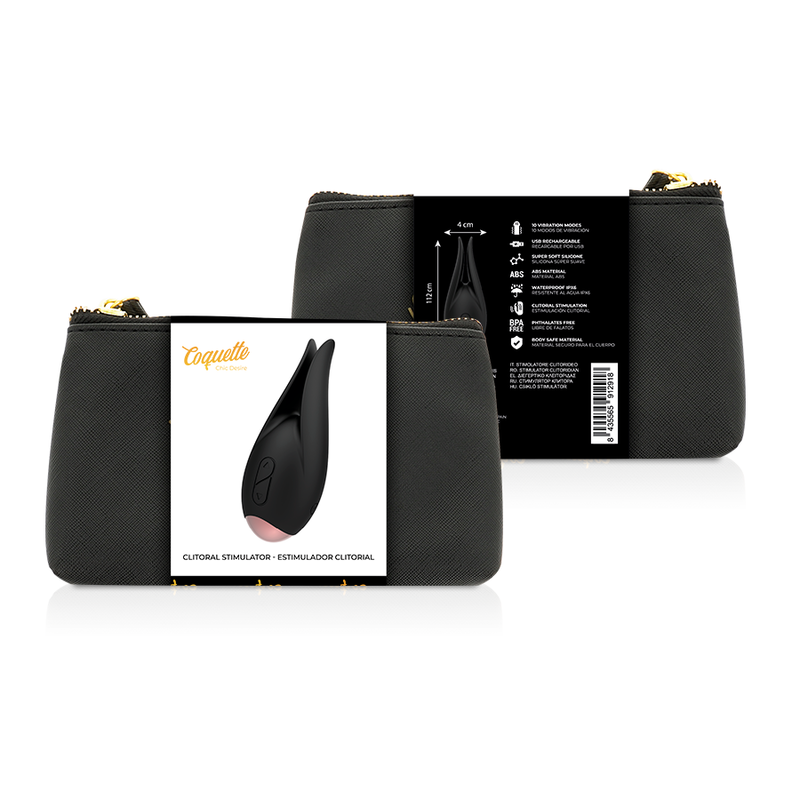 COQUETTE CHIC DESIRE - STIMOLATORE CLITORIALE NERO/ORO - COQUETTE TOYS | Lingerie Harness Boutique