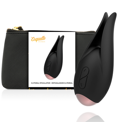 COQUETTE CHIC DESIRE - STIMOLATORE CLITORIALE NERO/ORO - COQUETTE TOYS | Lingerie Harness Boutique