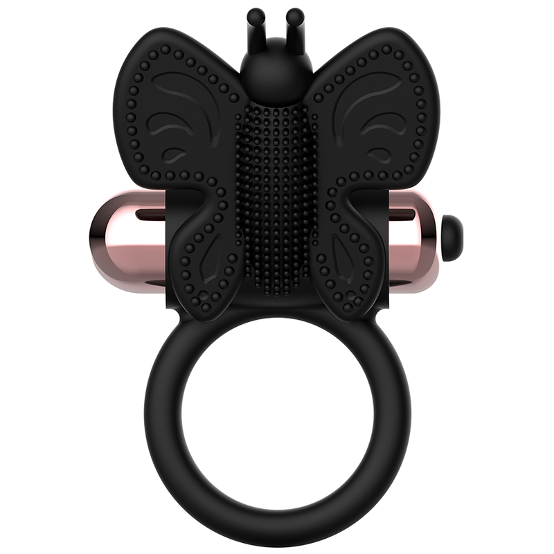 COQUETTE CHIC DESIRE - BUTTERFLY COCK RING WITH VIBRATOR BLACK/GOLD