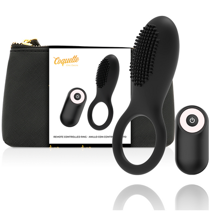 COQUETTE CHIC DESIRE - RECHARGEABLE REMOTE CONTROL COCK RING BLACK/GOLD