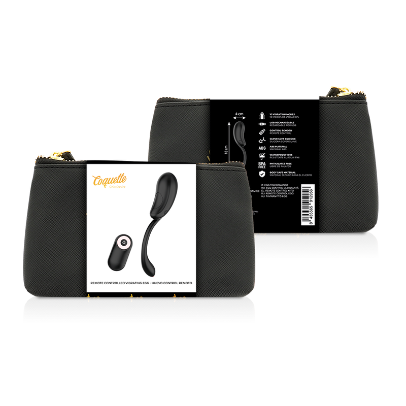 COQUETTE CHIC DESIRE - UOVO VIBRANTE TELECOMANDO RICARICABILE NERO/ORO - COQUETTE TOYS | Lingerie Harness Boutique