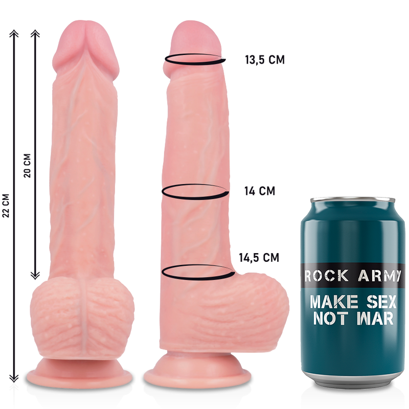 ROCKARMY - SILICONE LIQUIDO PREMIUM HAWK REALISTICO 22 CM -O- 4.6 CM - ROCK ARMY | Lingerie Harness Boutique