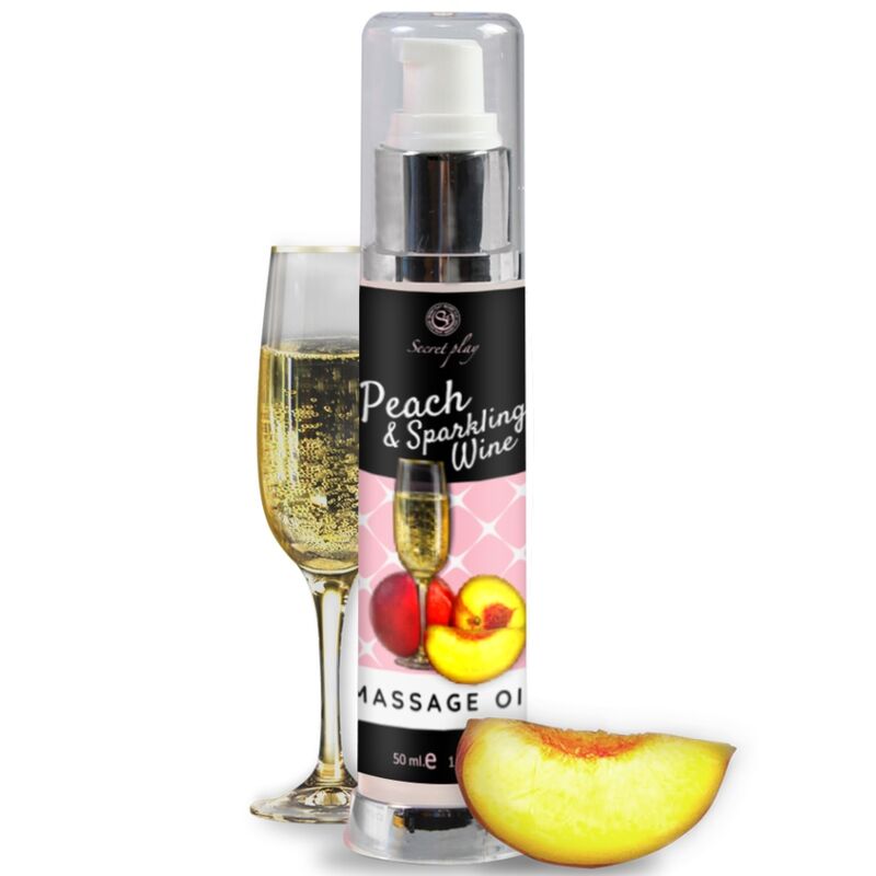 SECRETPLAY - PEACH AND SPARKLING WINE MASSAGE OIL 50 ML