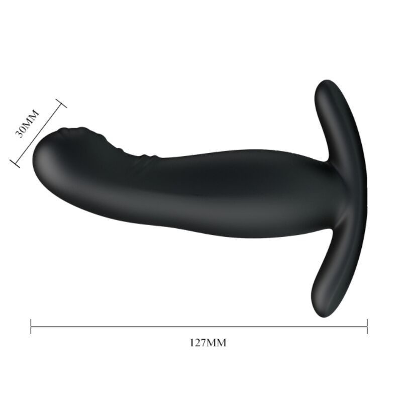 MR PLAY - MASSAGGIATORE PROSTATICO NERO RICARICABILE - MR PLAY | Lingerie Harness Boutique