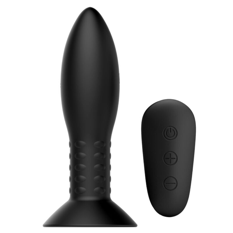 MR PLAY - SPINA CON TELECOMANDO SFERE ROTANTI NERE - MR PLAY | Lingerie Harness Boutique