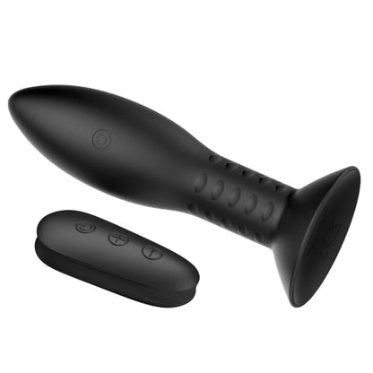 MR PLAY - SPINA CON TELECOMANDO SFERE ROTANTI NERE - MR PLAY | Lingerie Harness Boutique