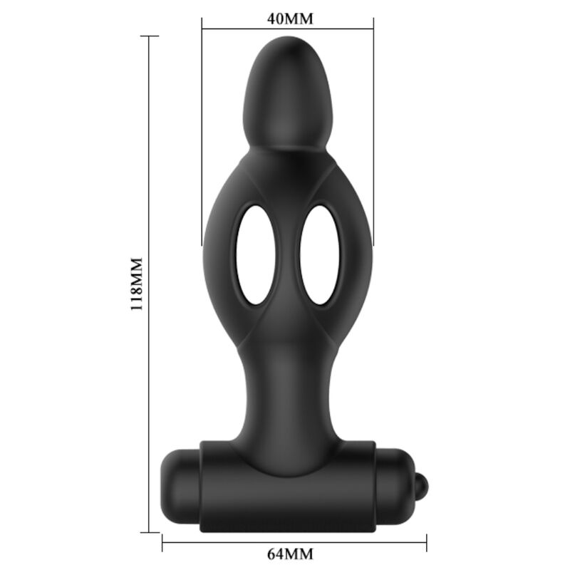 MR PLAY - PLUG ANALE IN SILICONE CON VIBRAZIONE - MR PLAY | Lingerie Harness Boutique