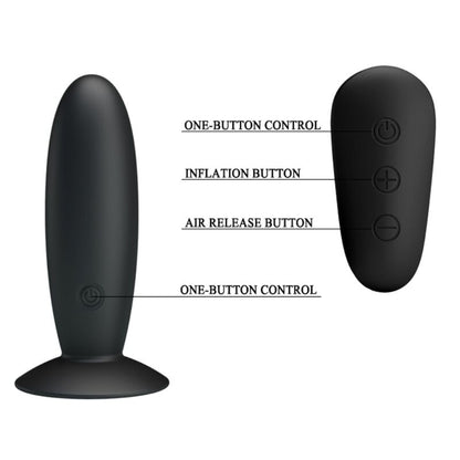 MR PLAY - BLACK REMOTE CONTROL VIBRATING BUTT PLUG