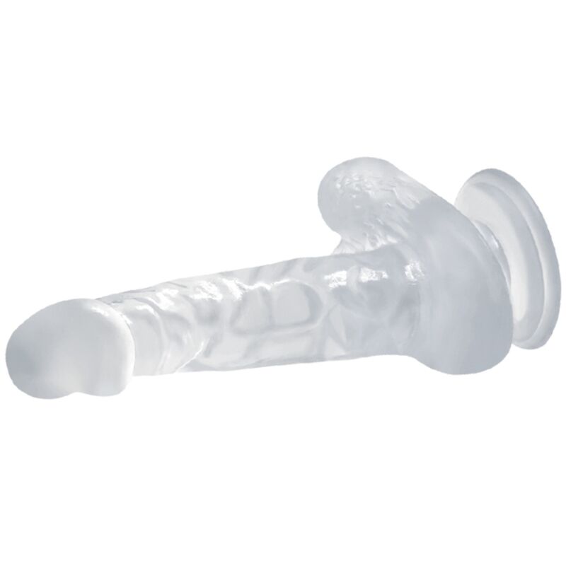 BAILE - REALISTIC DILDO WITH SUCTION CUP AND TESTICLES 16.7 CM TRANSPARENT