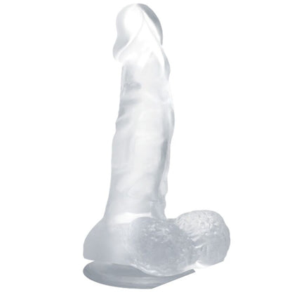 BAILE - DILDO REALISTICO CON VENTOSA E TESTICOLI 16.7 CM TRASPARENTE - BAILE DILDOS | Lingerie Harness Boutique