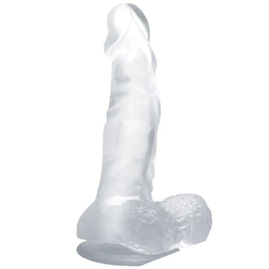 BAILE - DILDO REALISTICO CON VENTOSA E TESTICOLI 16.7 CM TRASPARENTE - BAILE DILDOS | Lingerie Harness Boutique