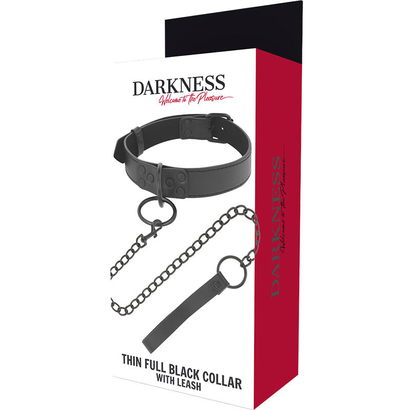 DARKNESS - COLLANA NERA CON CATENA - DARKNESS BONDAGE | Lingerie Harness Boutique