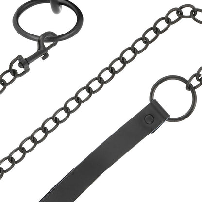 DARKNESS - COLLANA NERA CON CATENA - DARKNESS BONDAGE | Lingerie Harness Boutique