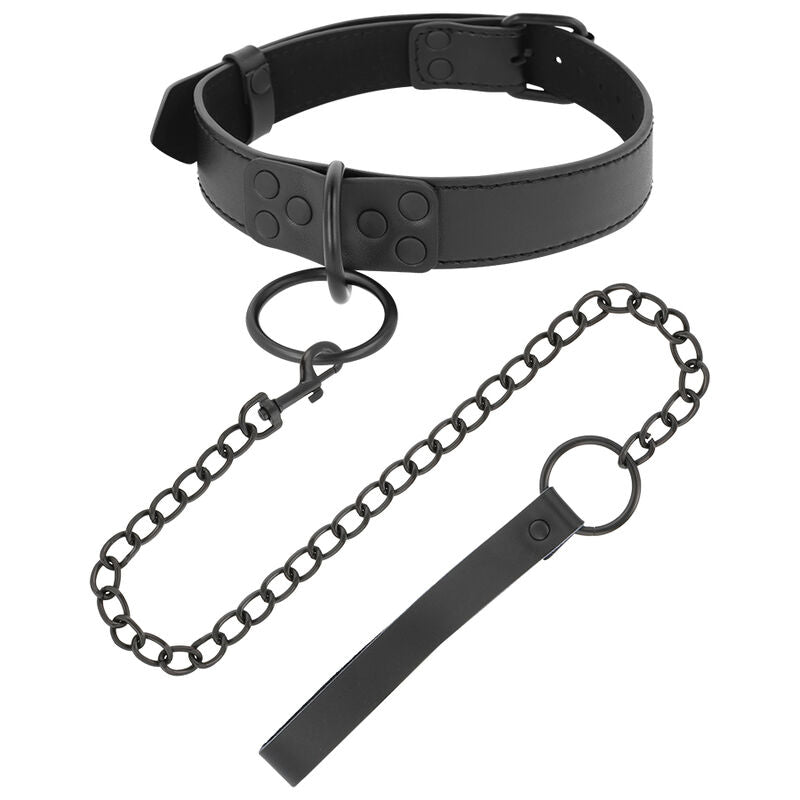 DARKNESS - COLLANA NERA CON CATENA - DARKNESS BONDAGE | Lingerie Harness Boutique