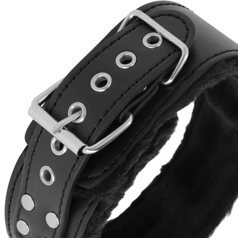 DARKNESS - COLLANA FODERATA CON CATENA IN TITANIO - DARKNESS BONDAGE | Lingerie Harness Boutique