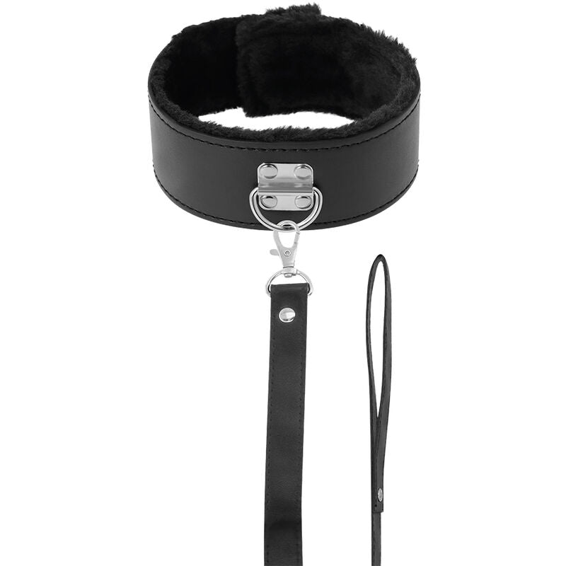 DARKNESS - COLLANA FODERATA CON CATENA IN TITANIO - DARKNESS BONDAGE | Lingerie Harness Boutique