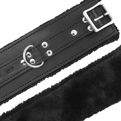DARKNESS - MANETTE BDSM RIVESTITE NERE - DARKNESS BONDAGE | Lingerie Harness Boutique