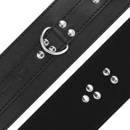 DARKNESS - MANETTE IN PELLE NERA - DARKNESS BONDAGE | Lingerie Harness Boutique