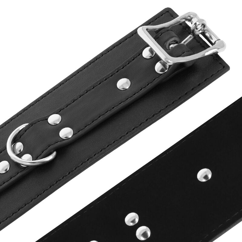 DARKNESS - MANETTE IN PELLE NERA - DARKNESS BONDAGE | Lingerie Harness Boutique