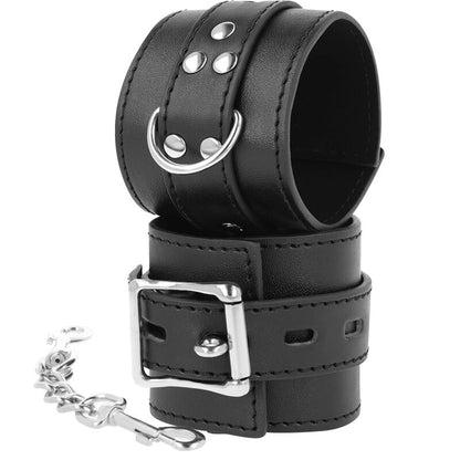 DARKNESS - MANETTE IN PELLE NERA - DARKNESS BONDAGE | Lingerie Harness Boutique