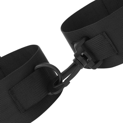 DARKNESS - POLSINI ALLA CAVIGLIA IN NYLON NERO - DARKNESS BONDAGE | Lingerie Harness Boutique