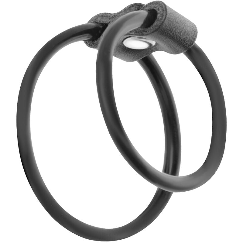 DARKNESS - ANELLI PER PENE DUO POTENZIATORI. - DARKNESS BONDAGE | Lingerie Harness Boutique
