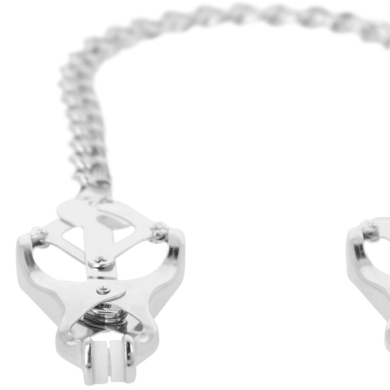 DARKNESS - PINZA PER CAPEZZOLI IN METALLO CON CATENA - DARKNESS BONDAGE | Lingerie Harness Boutique