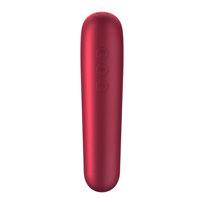 SATISFYER - VIBRATORE E VENTOSA DUAL LOVE CON ARIA PULSATA ROSSO