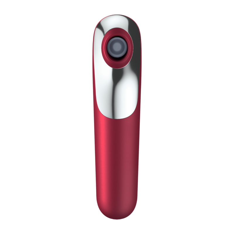 SATISFYER - VIBRATORE E VENTOSA DUAL LOVE CON ARIA PULSATA ROSSO - SATISFYER CONNECT | Lingerie Harness Boutique