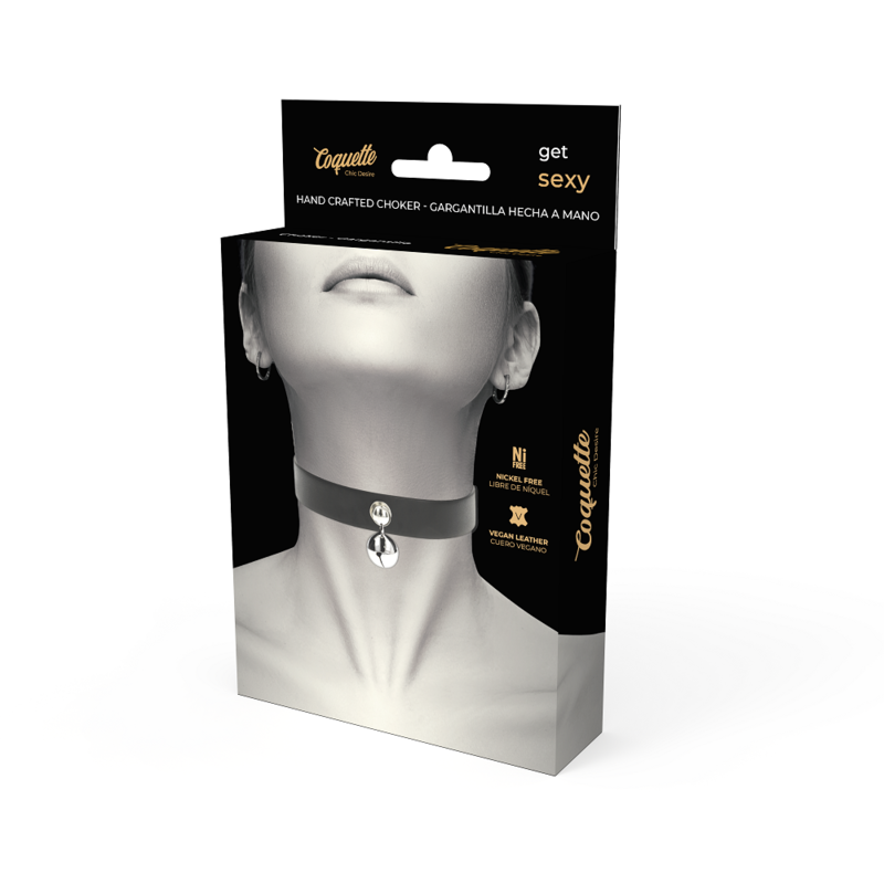 COQUETTE CHIC DESIRE - COLLANA IN PELLE VEGANA ACCESSORIO DONNA CON SONAGLIO - COQUETTE ACCESSORIES | Lingerie Harness Boutique