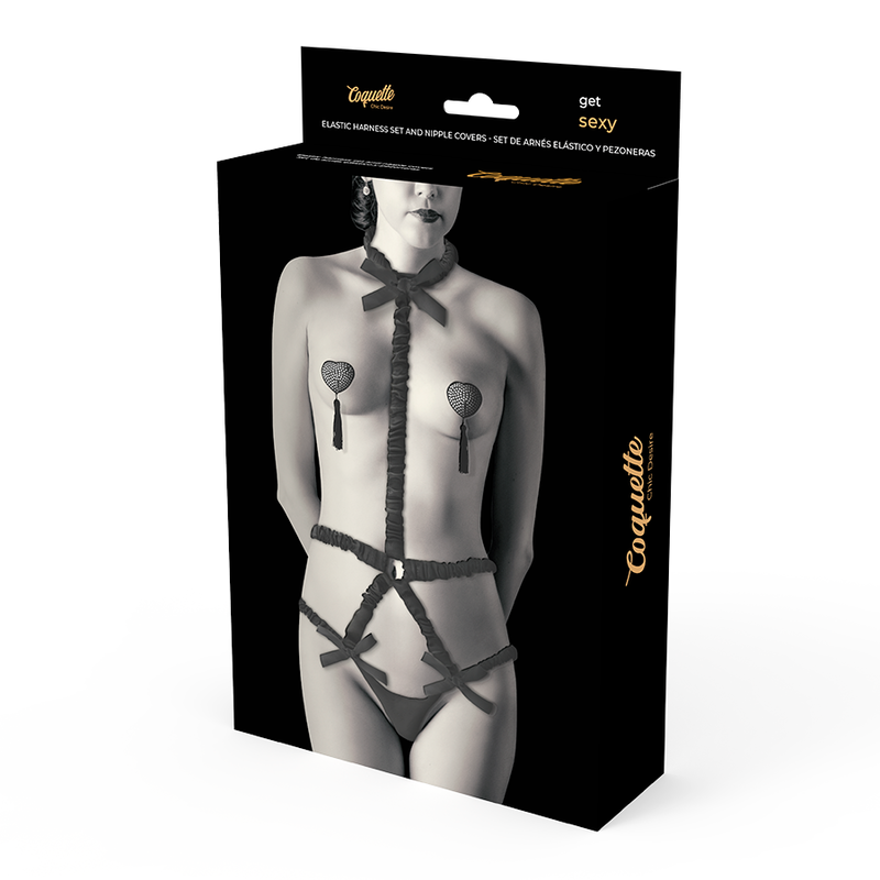 COQUETTE CHIC DESIRE - SET DI LINGERIE CON COPRITEPI DELUXE - COQUETTE ACCESSORIES | Lingerie Harness Boutique
