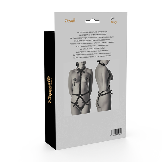 COQUETTE CHIC DESIRE - SET DI LINGERIE CON COPRITEPI DELUXE - COQUETTE ACCESSORIES | Lingerie Harness Boutique