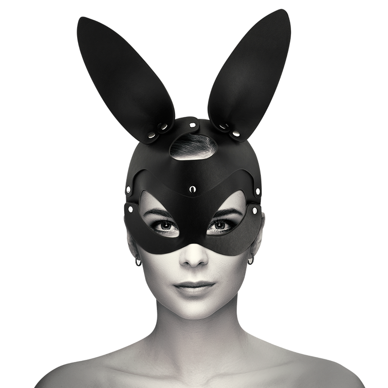 COQUETTE CHIC DESIRE - MASCHERA VEGANA IN PELLE CON ORECCHIE DI CONIGLIO - COQUETTE ACCESSORIES | Lingerie Harness Boutique
