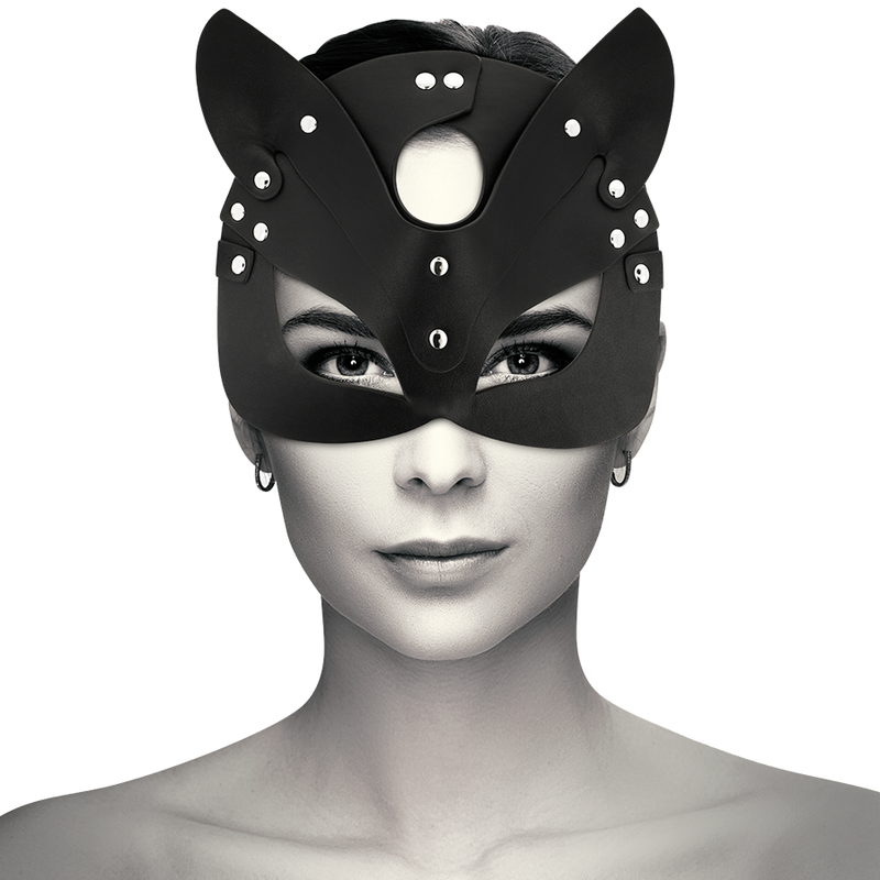 COQUETTE CHIC DESIRE - MASCHERA VEGANA IN PELLE CON ORECCHIE DI GATTO - COQUETTE ACCESSORIES | Lingerie Harness Boutique