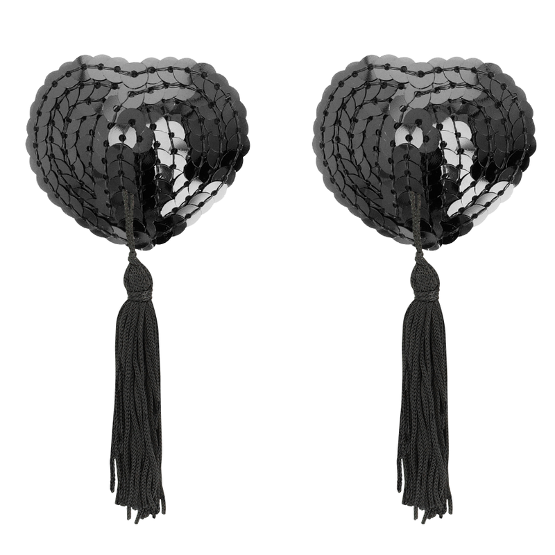 COQUETTE CHIC DESIRE - COPRI CAPEZZOLI NERI CON PAILLETTES - COQUETTE ACCESSORIES | Lingerie Harness Boutique