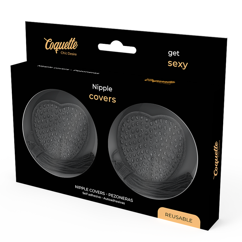 COQUETTE CHIC DESIRE - COPRI CAPEzzoli NERI - COQUETTE ACCESSORIES | Lingerie Harness Boutique
