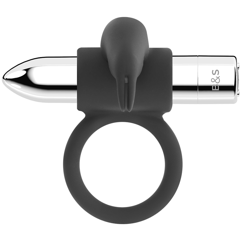 BLACK&SILVER - ANELLO RICARICABILE BURTON 10 MODALITÀ DI VIBRAZIONE - BLACK&SILVER | Lingerie Harness Boutique