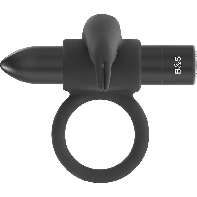 BLACK&SILVER - ANELLO BURTON 10 MODALITÀ DI VIBRAZIONE NERO - BLACK&SILVER | Lingerie Harness Boutique