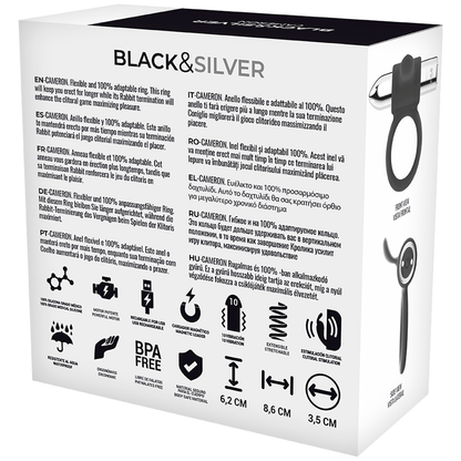 BLACK&SILVER - ANELLO RICARICABILE CAMERON ARGENTO - BLACK&SILVER | Lingerie Harness Boutique